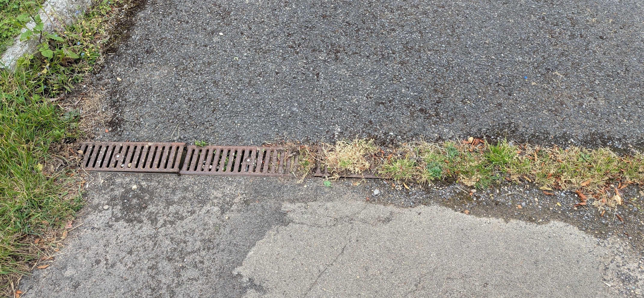 Photo 1: a blocked channel drain