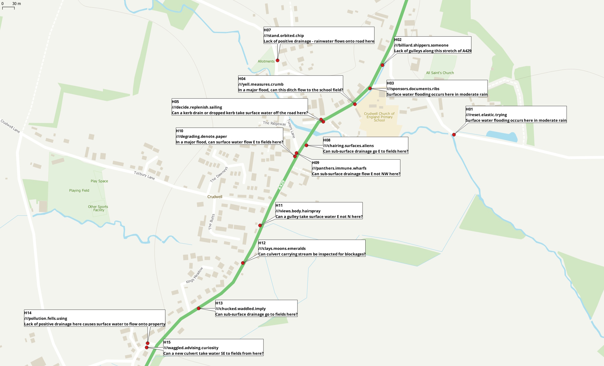 Map 1: Roads view